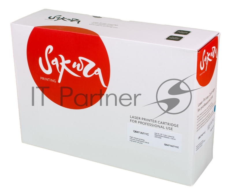 Картридж SAKURA Q6471A для HPColor LaserJet 3600/3600n/3600dn, Canon LBP5300 синий, 4000 к.