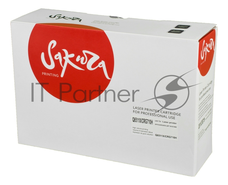 Картридж SAKURA Q6511X/CRG710H для лазерного принтера HPLaserJet 2420/2420d/2420n/2420dn/2430/2 CANON LBP3460/6280, черный, 12000к.