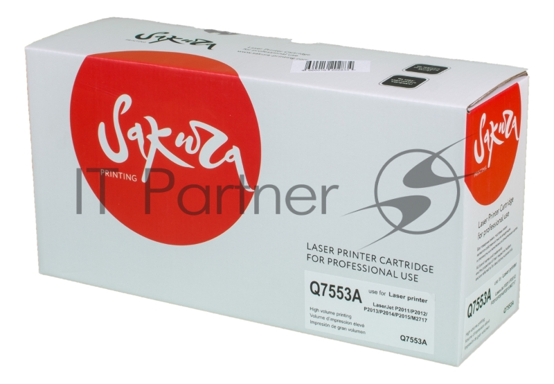Картридж SAKURA Q7553A для HP LaserJet P2011/P2012/P2013/P2014/P2015/ черный, 3000 к.