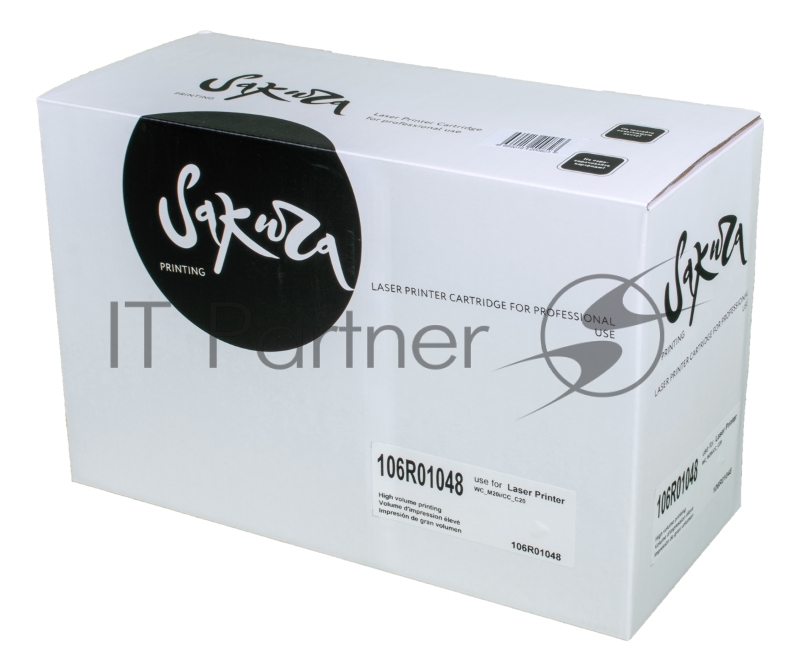 Картридж SAKURA 106R01048 для Xerox CopyCentre C20 WC M20, черный, 8000 к.