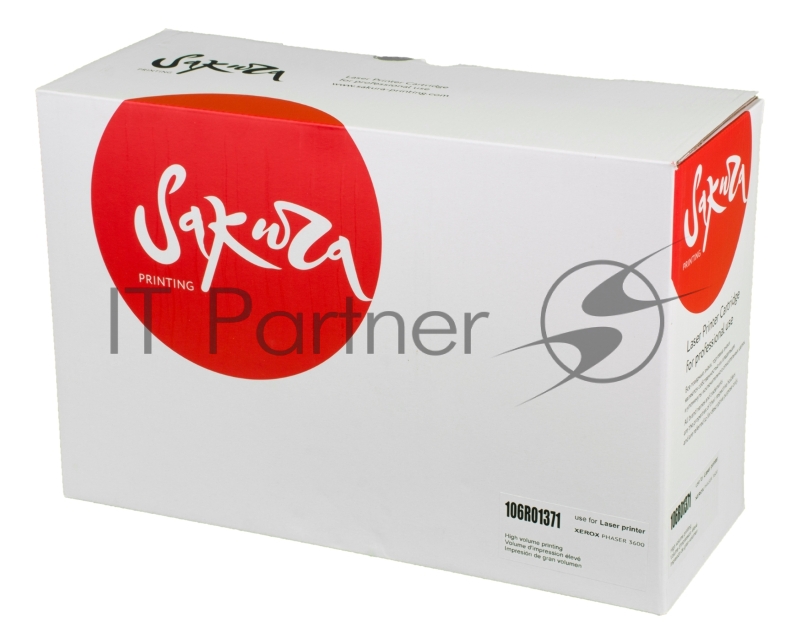 Картридж SAKURA 106R01371 для Xerox Phaser 3600 , черный, 14 000 к.