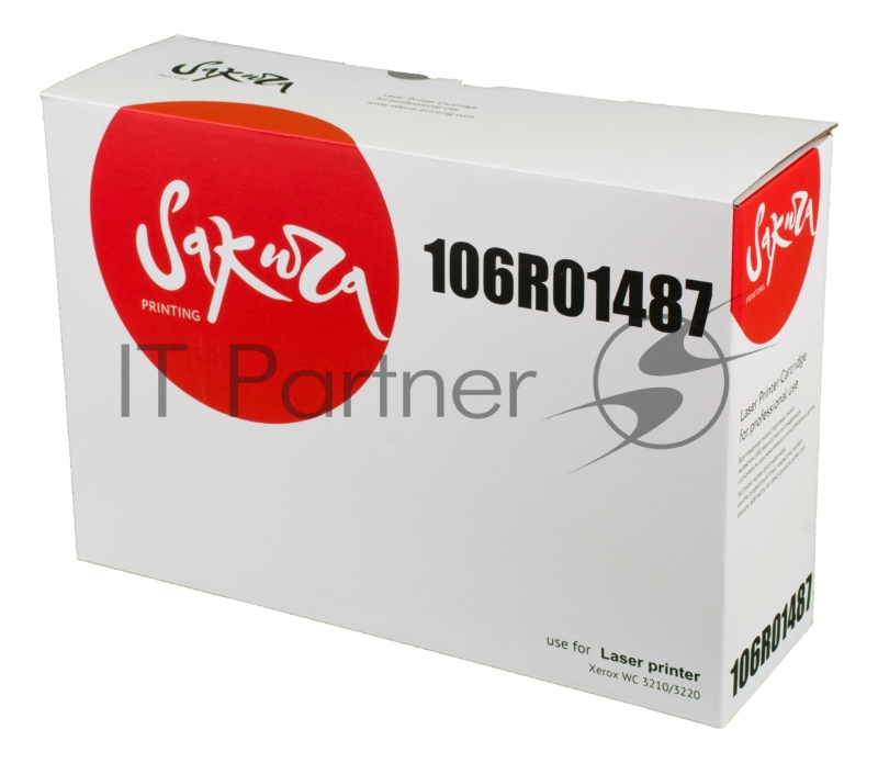 Картридж SAKURA 106R01487 для Xerox WC 3210/3220, черный, 4100 к.