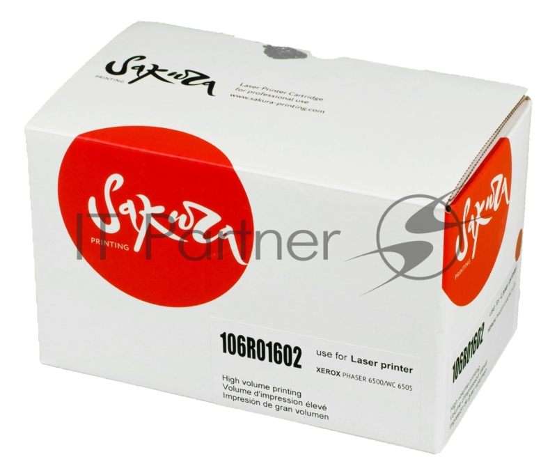 Картридж SAKURA 106R01602 для Xerox Phaser 6500/Workcenter 6505, пурпурный, 2500 к.