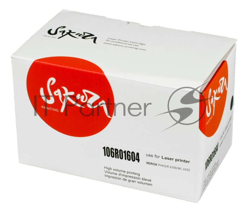 Картридж SAKURA 106R01604 для Xerox Phaser 6500/Workcenter 6505, черный, 3000 к.
