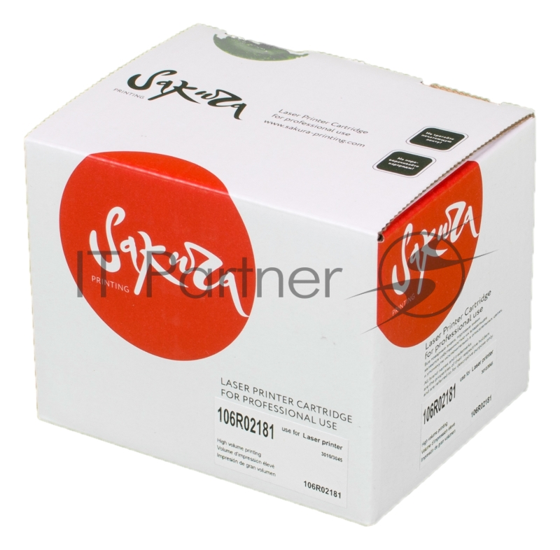 Картридж SAKURA 106R02181 для Xerox Phaser 3010, черный,1000 к.
