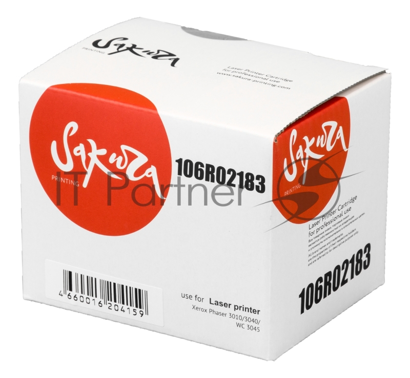 Картридж SAKURA 106R02183 для Xerox Phaser 3010/3040/WC 3045, черный, 2300 к.