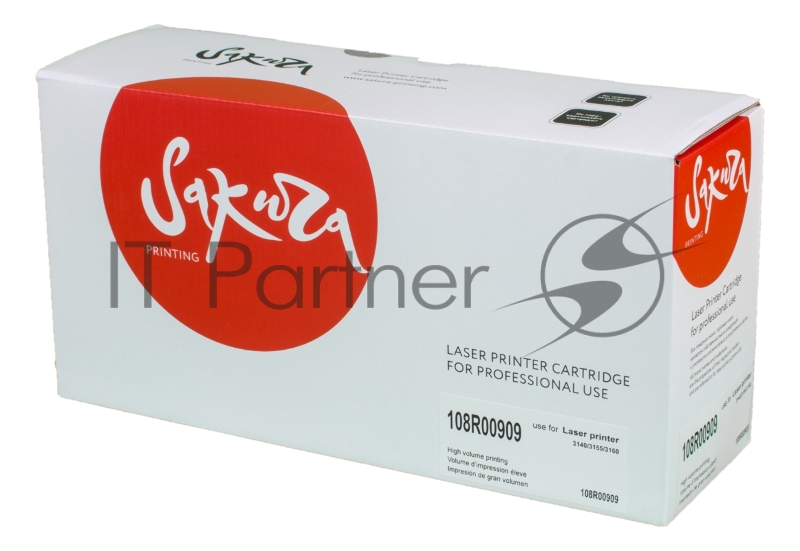 Картридж SAKURA 108R00909 для Xerox P3140/P3155/P3160, черный, 2500 к.