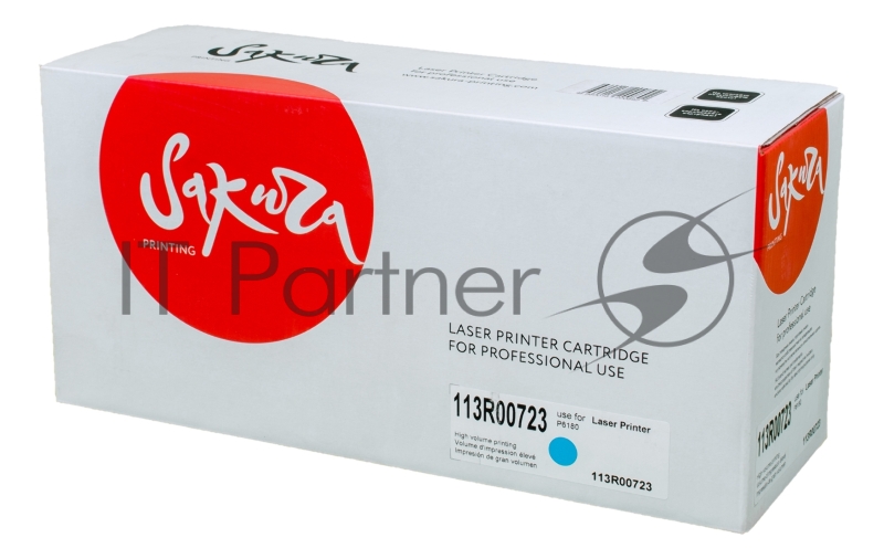Картридж SAKURA 113R00723 для Xerox P6180, синий, 6000 к.