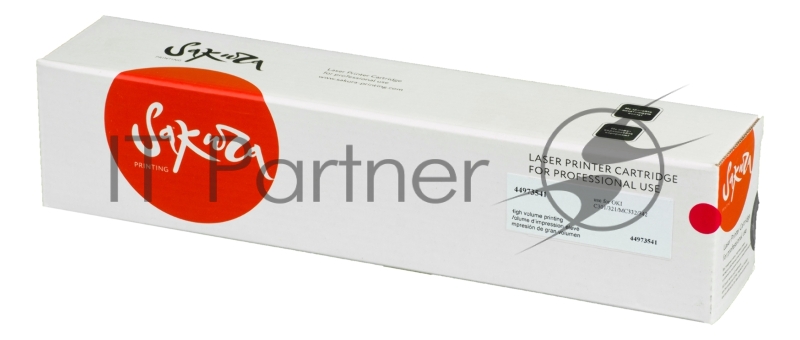 Картридж SAKURA 44973541 для OKI C301/321/MC332/342, желтый, 1500 к.