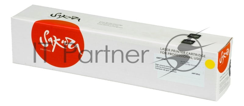 Картридж SAKURA 44973543 для OKI C301/321/MC332/342, синий, 1500 к.