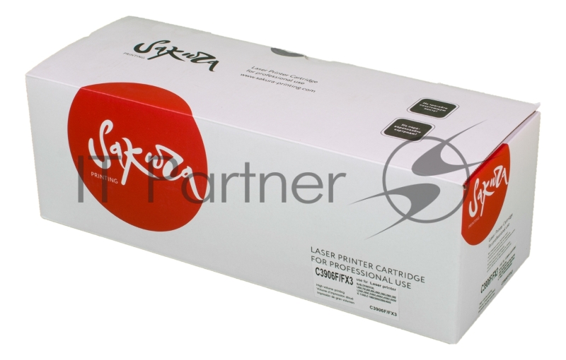 Картридж SAKURA C3906A/FX3 для HP LJ 5L/6L/3100/3150/1100, Canon L200/L250/L300/MP-L90, черный 2500 к.