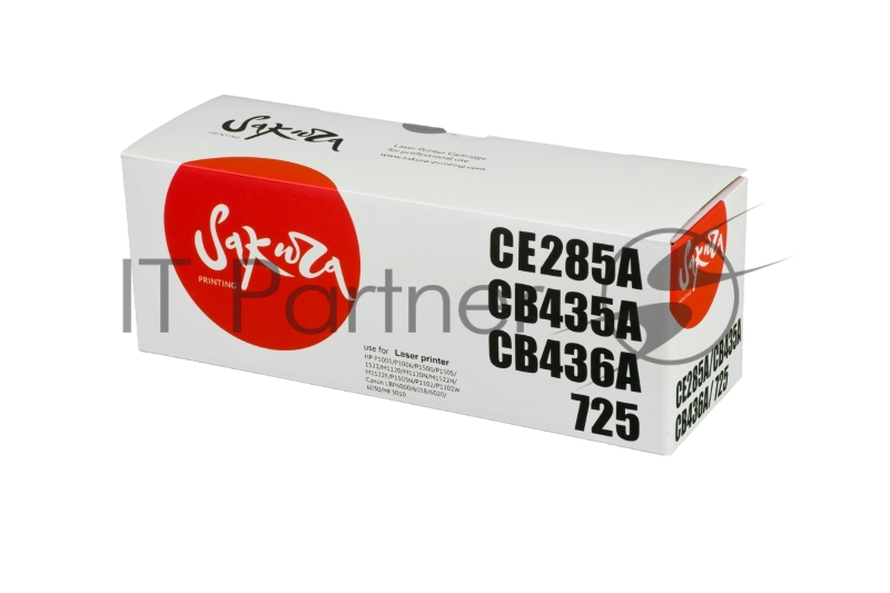 Картридж SAKURA CE285A/CB435A/436A/725 для HP P1005/P1006/P1500/P1505/1522/M M1522N/M1522F/P1505N/P1102/P11 M1132, Canon LBP6000/6018/6020/6030/MF3010 черный, 2000 к.