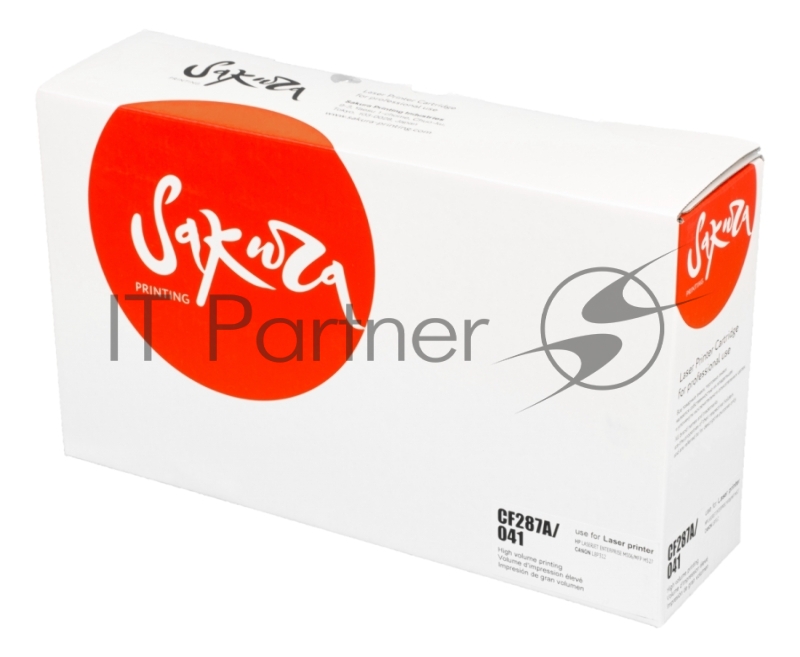 Картридж SAKURA CF287A/041 для HP и Canon, черный, 10000 к.