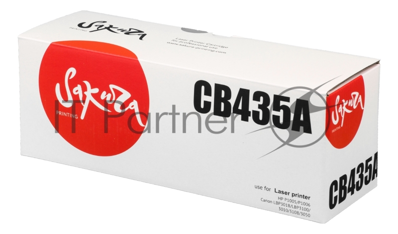Картридж SAKURA CB435A для HP LJ P1005/P1006, черный, 2000 к.