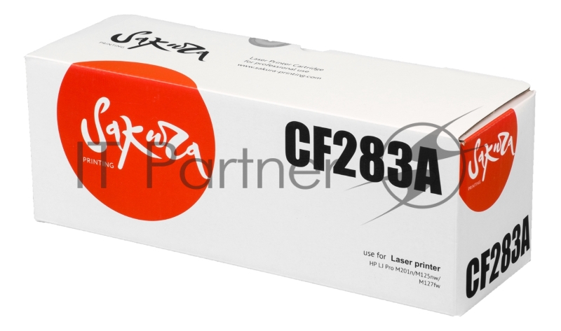 Картридж SAKURA CF283A для HP LJ Pro M201n/M125nw/M127fw, черный, 1600 к.