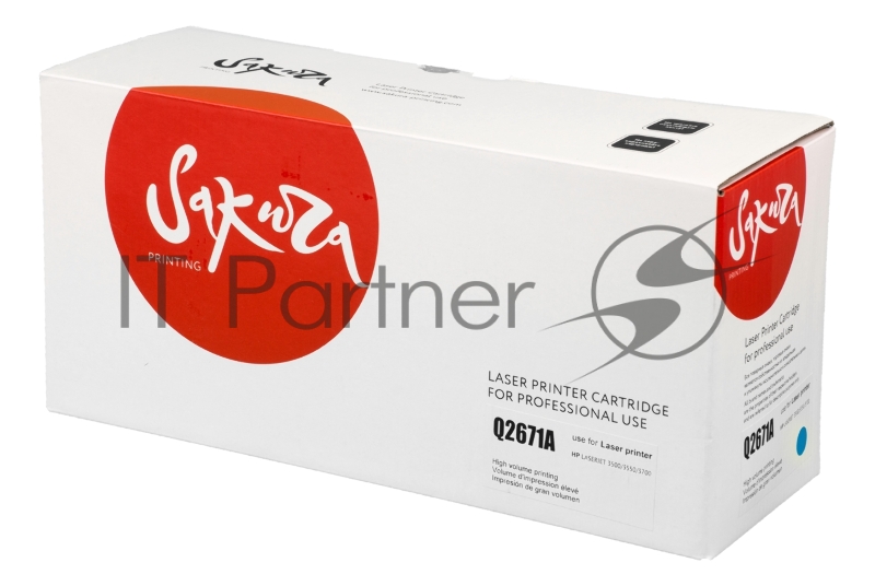 Картридж SAKURA Q2671A для HP Color LJ 3500/ 3350/ 3700, синий, 4 000к.