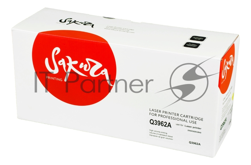 Картридж SAKURA Q3962A для HP LJ 2550/2550L/2550LN/2550N/2820/2 желтый 4000 к.