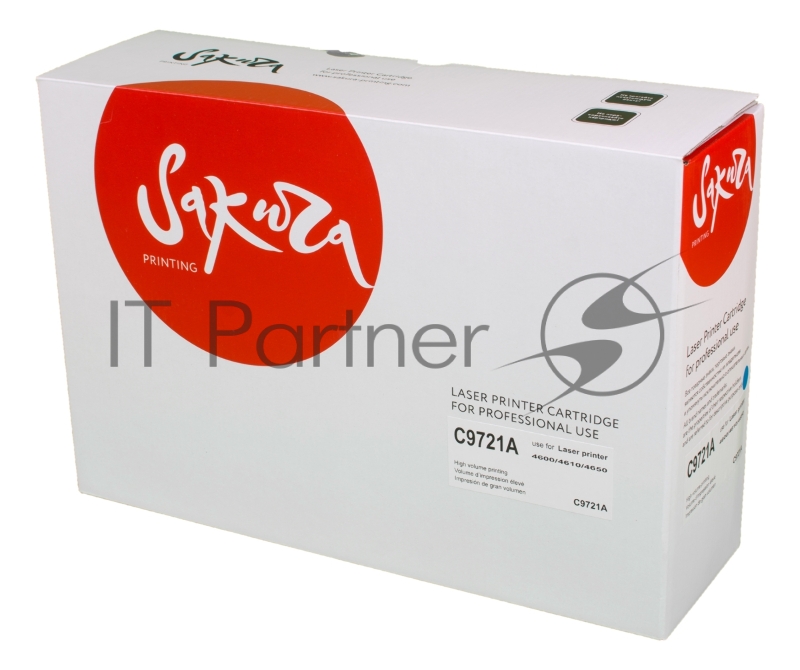 Картридж SAKURA C9721A для HP 4650/4650dn/4650dtn/4650hdn/46 синий , 8000 к.