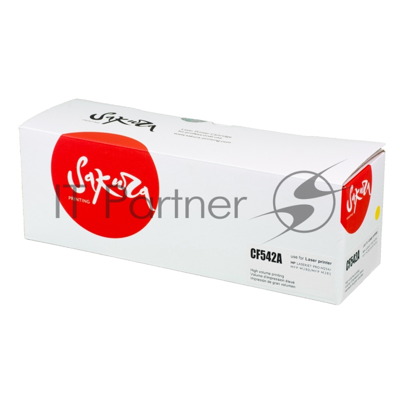 Картридж SAKURA CF542A (203A) для HP M254, MFP M280/281, желтый, 1 300 к.