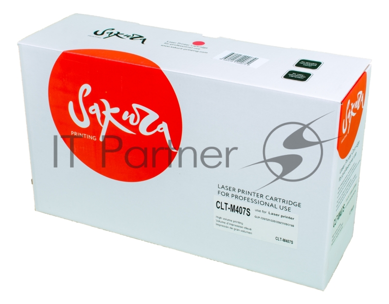 Картридж SAKURA CLTM407S для Samsung CLP-320/325, CLX-3185, пурпурный, 1000 к.