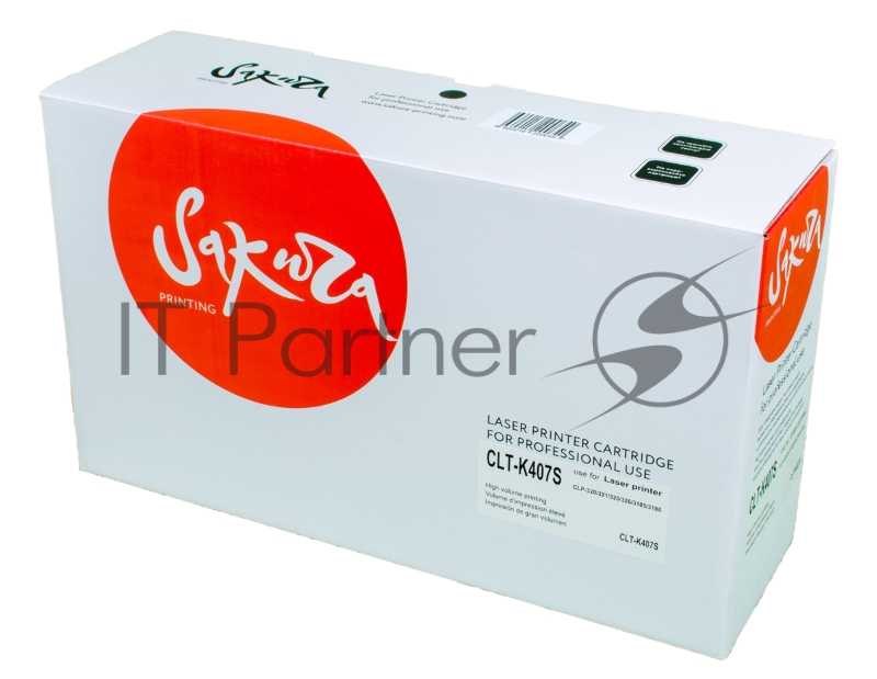 Картридж SAKURA CLTK407S для Samsung CLP-320/325, CLX-3185, черный, 1500 к.