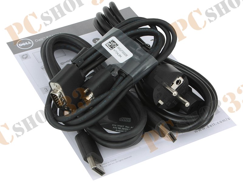 ЖК-монитор 23.8 Dell E2417H 1920x1080, 8мс(GtG), черный (D-Sub, DP)