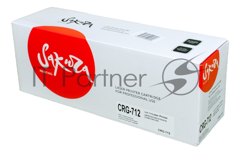 Картридж SAKURA CRG712 для Canon LBP3010,LBP3100, черный, 1500 к.