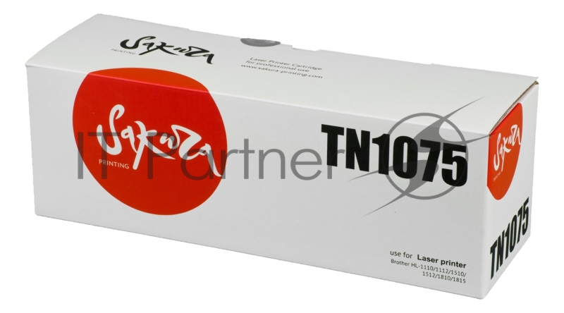 Картридж SAKURA TN1000/1030/1050/1060/1075 для Brother HL-1110/1112/1510/1512/1810/18 1500 к.