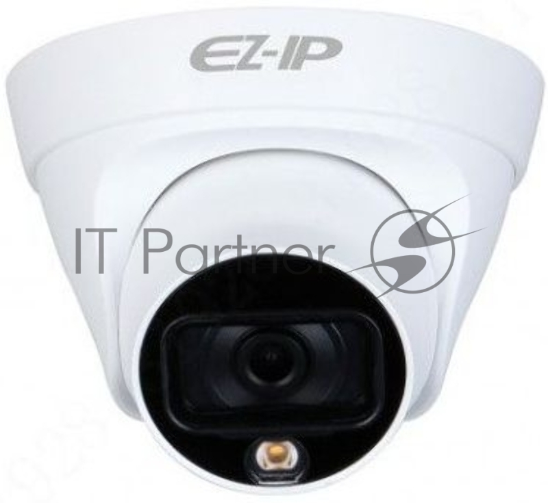 Видеокамера IP купольная EZ-IP EZ-IPC-T1B20P-LED-0280B 1/2.7 2 Мп КМОП @ 25 к/с, объектив 2.8 мм, H.265+/H.265/H.264/H.264+, IP67