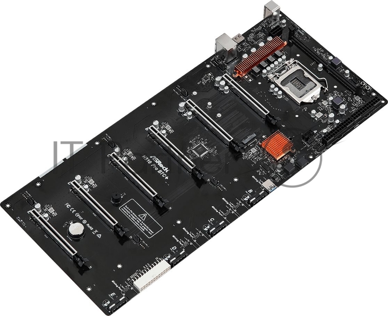 Материнская плата ASRock H510 PRO BTC+, Socket 1200, Intel®H510, 2xDDR4-3200, HDMI, 6xPCI-Ex16, 1xMining Port, 1xSATA3, 1xM.2, GLan, (2+2)xUSB2.0, (2+0)xUSB3.0, 1xPS/2, SATX (50.1cm x 22.4cm), RTL