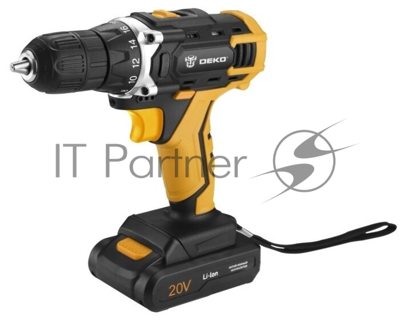 Дрель-шуруповерт Deko DKCD20FU-Li аккум. патрон:быстрозажимной (кейс в комплекте)
