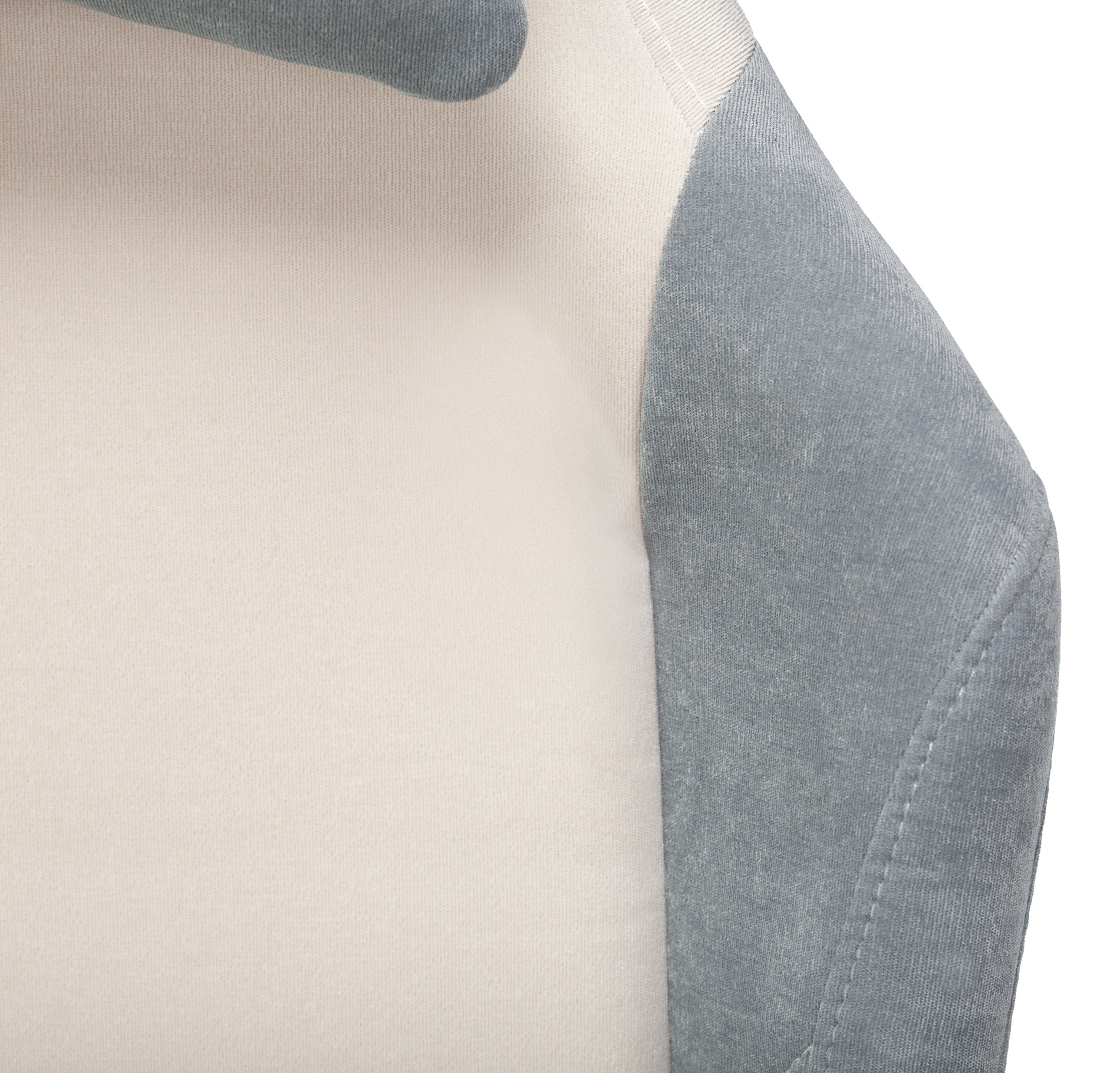 Кресло игровое Zombie EPIC PRO Fabric белый/серо-голубой с подголов. крестовина пластик пластик белый