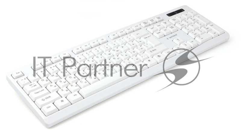 Клавиатура Gembird KB-8355U, USB, бежевый, лазерная гравировка символов, кабель 1,85м