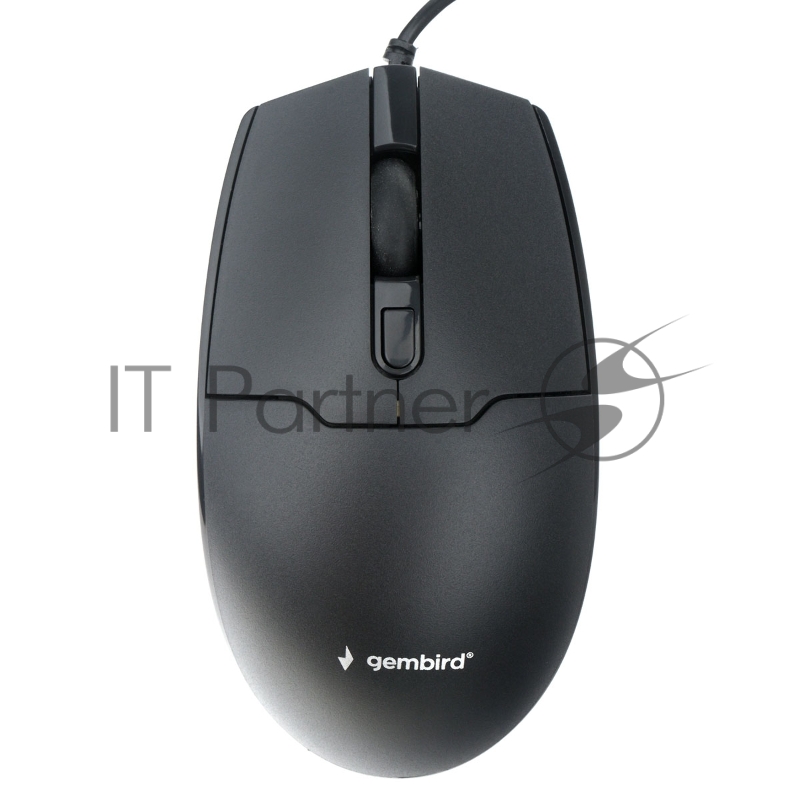 Мышь Gembird MOP-430, USB, черный, 3кн.+колесо-кнопка, 1600DPI, кабель 1.8м