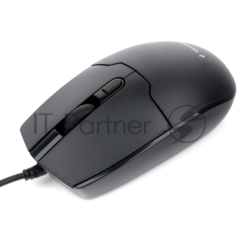 Мышь Gembird MOP-430, USB, черный, 3кн.+колесо-кнопка, 1600DPI, кабель 1.8м