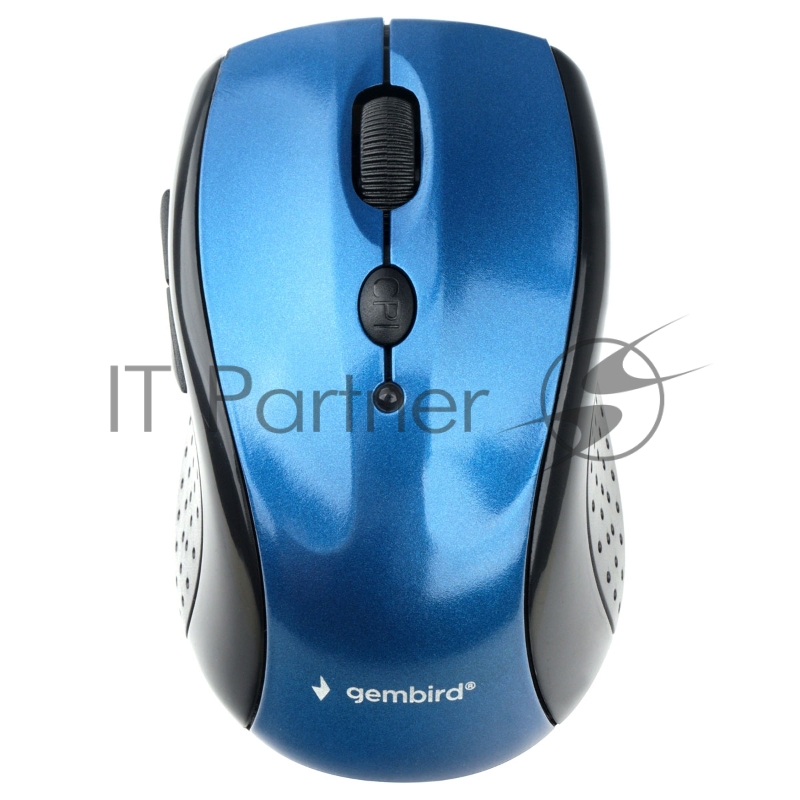 Мышь беспров. Gembird MUSW-425, 2.4ГГц, синий глянец, 6 кнопок,1600DPI