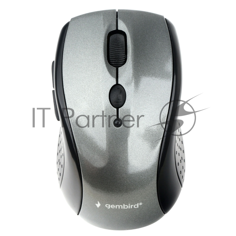 Мышь беспров. Gembird MUSW-430, 2,4 ГГц, серый глянец, 6 кнопок,1600DPI