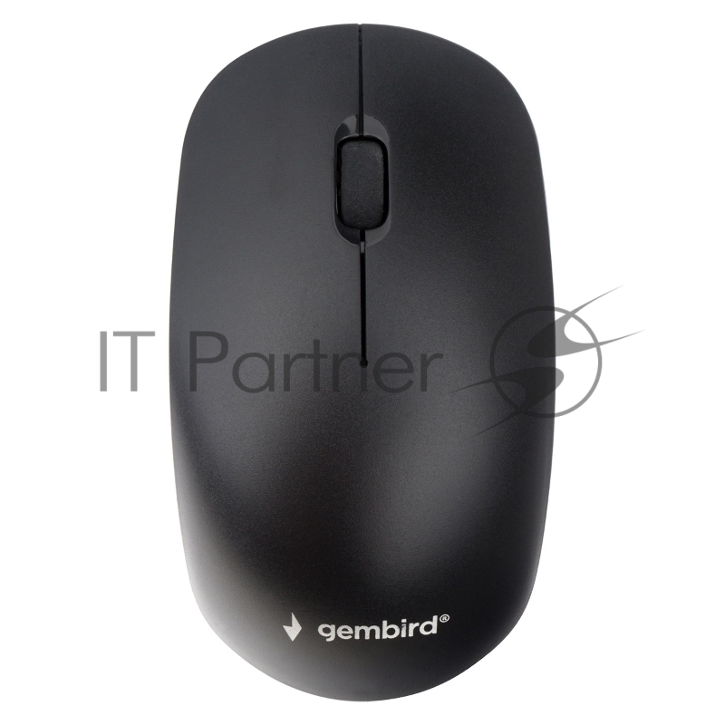Мышь беспров. Gembird MUSW-435, 2.4ГГц, чёрный, 3 кн., встр.акк., бесшумный клик, 2400 DPI