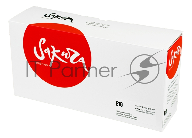Картридж SAKURA E16 для Canon FC108/128/200/208/220/228/336/ черный, 2000 к.