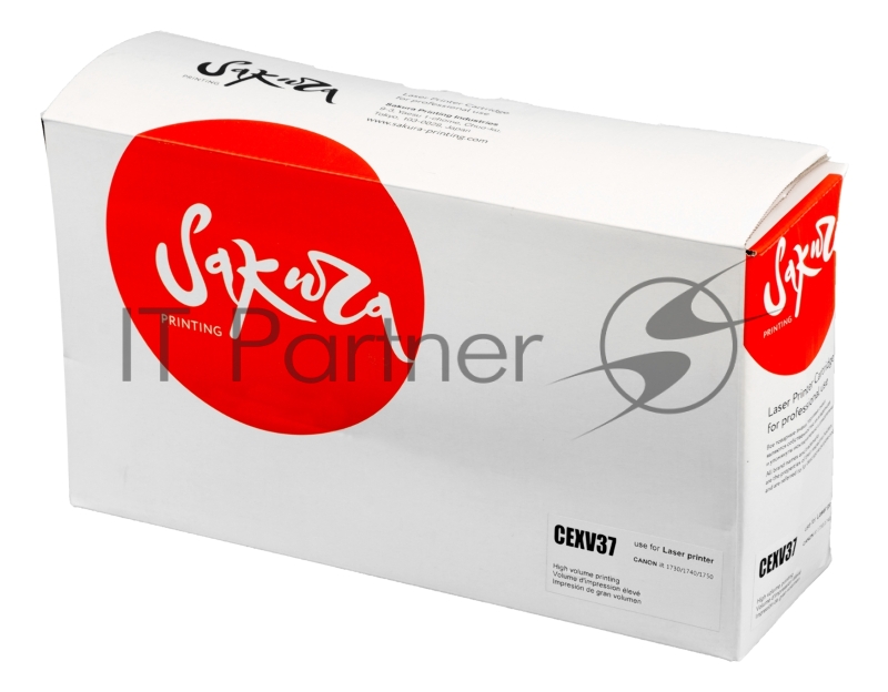 Тонер-туба SAKURA CEXV37 для Canon iR-1730/ 1740/ 1750, черный, 15 100 к.