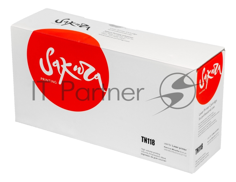 Тонер-туба SAKURA KMTN-118 (A3VW050) для Konica Minolta, черный, 12000 к.