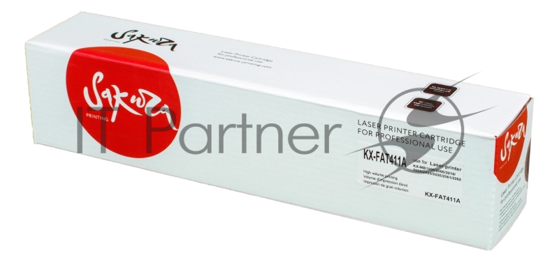 Картридж SAKURA KXFAT411А для Panasonic KX-MB1900, KX-MB2000, KX-MB2020, KX-MB2030, KX-MB2051, KX-MB2061, черный, 2000 к.