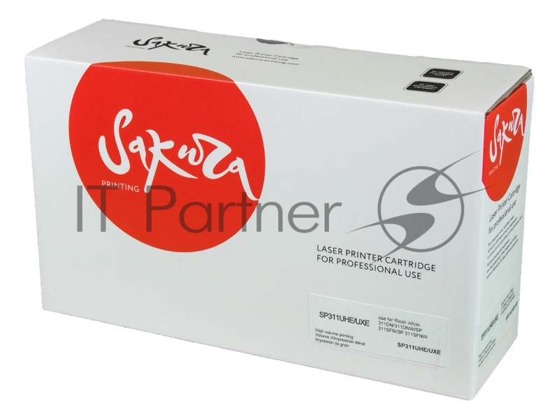 Картридж SAKURA SP311UHE/UXE Black для Ricoh Aficio 311DN, 311DNW ,SP 311SFN, SP 311SFNW, черный, 6400 к.