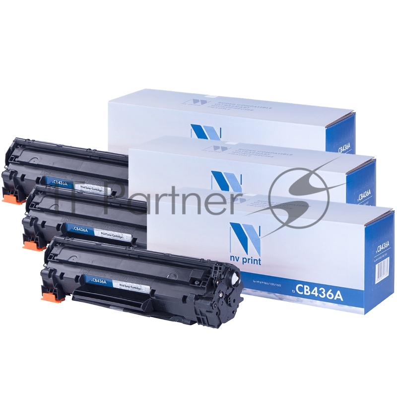 Картридж NVP совместимый NV-CB436A-SET3 для HP LaserJet M1120 mfp/ M1120n mfp/ M1522 MFP/ M1522n MFP/ M1522nf MFP/ P1504/ P1504n/ P1505/ P1505n/ P1506/ P1506n (2000k) (3 шт)