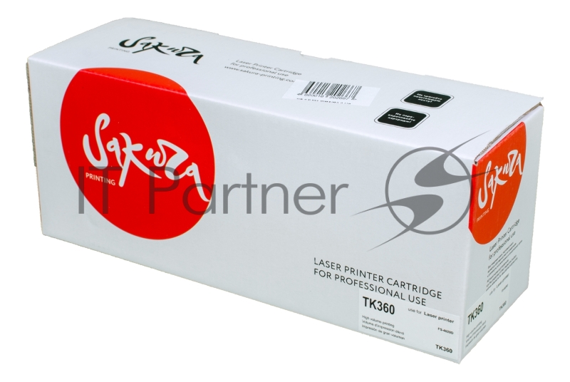Картридж SAKURA TK360/361/362/364 для Kyocera Mita FS-4020DN, черный, 20000 к.