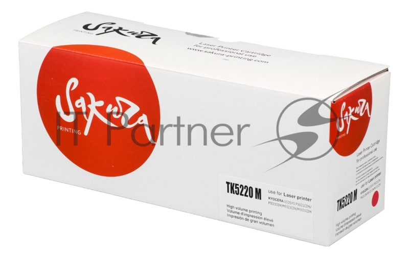 Картридж SAKURA TK5220M для Kyocera Mita ECOSYS p5020cdn/ p5021cdw/ m5221cdn/ m5521cdw, пурпурный, 1 200 к.
