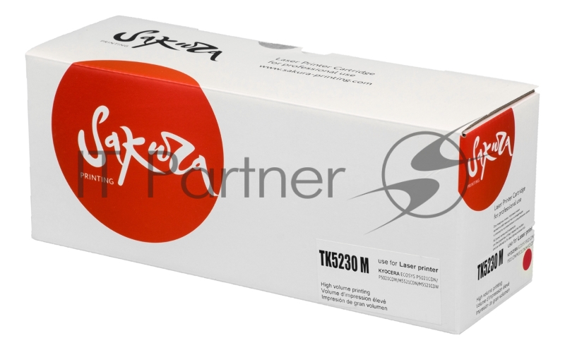 Картридж SAKURA TK5230M для Kyocera Mita ECOSYS p5021cdn/ p5021cdw/ p5221cdn/ p5521cdw, пурпурный, 2 200 к.