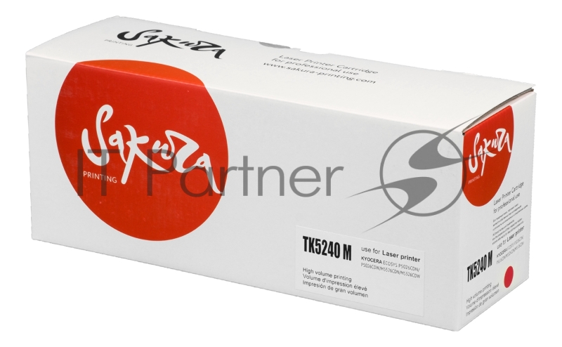 Картридж SAKURA TK5240M для Kyocera Mita ECOSYS p5026cdn/ p5026cdw/ m5526cdn/ m5526cdw, пурпурный, 3 000к.