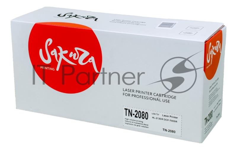 Картридж SAKURA TN2080 для Brother HL-2130R, DCP-7055R, черный , 700 к