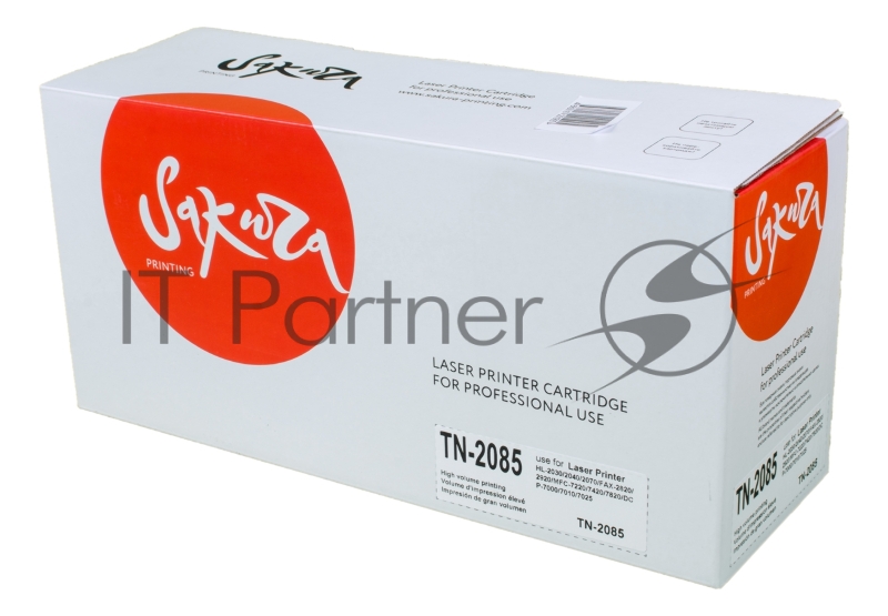 Картридж SAKURA TN2085 для Brother HL2035, HL2037, HL2037E, черный, 1500 к.